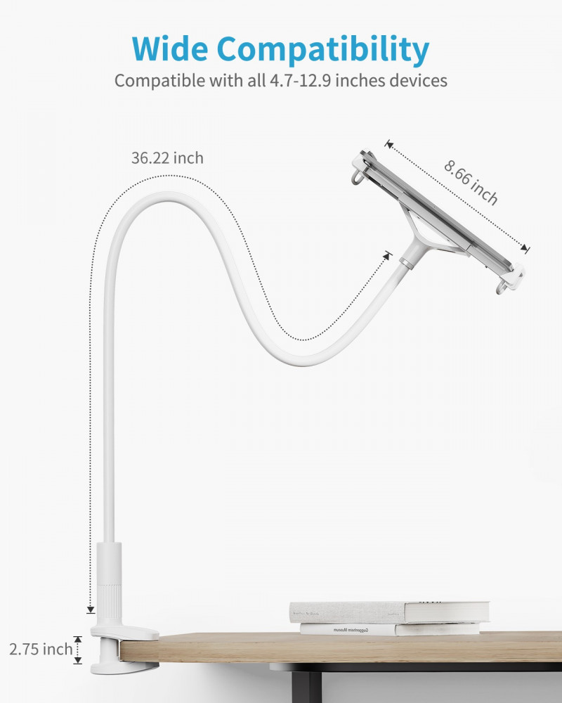 قاعدة تثبيت سايجي للجوال و للايباد على الطاوله - أبيض