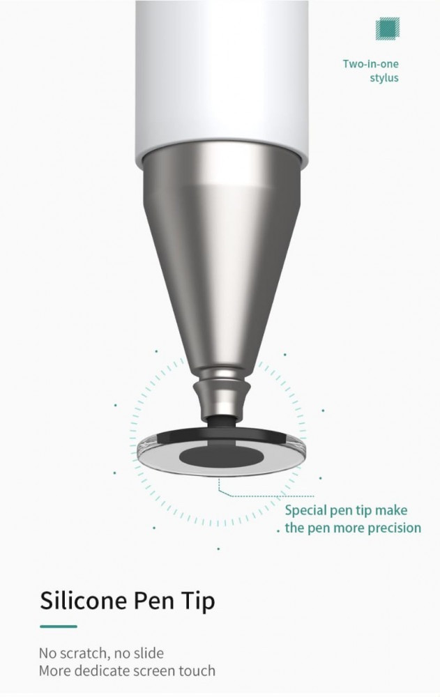 قلم ايباد أبيض يدعم أنظمة الأندرويد -IOS-ويندوز