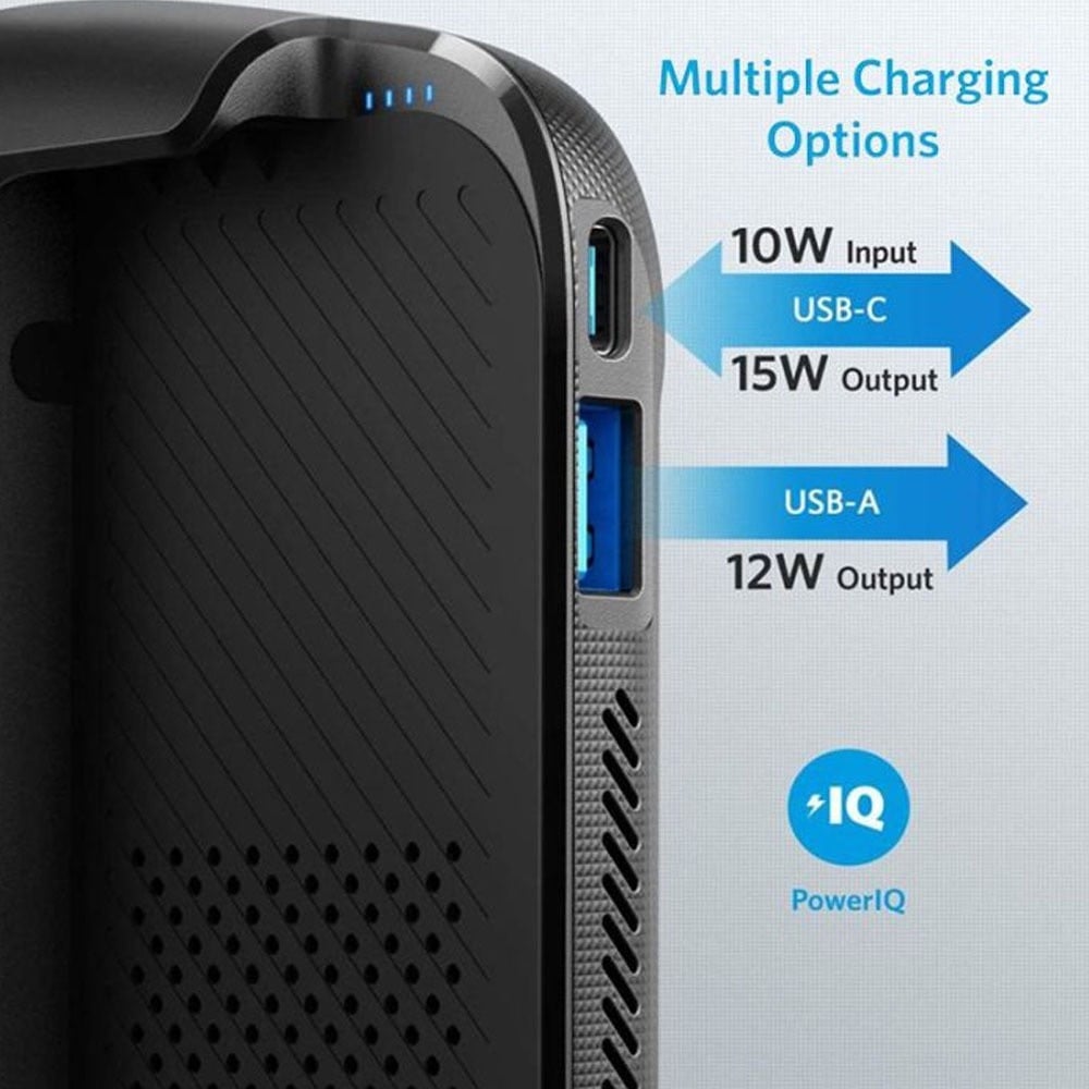 بطارية ولوحة تحكم انكر باور كور بلاي 6700 ملي امبير لأجهزة ايفون و اندرويد - اسود