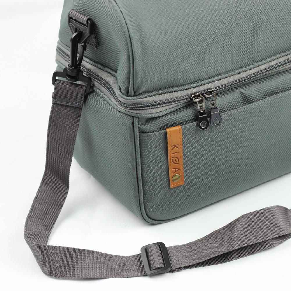 شنطة كفة لأدوات القهوة رمادي بعلامة بني