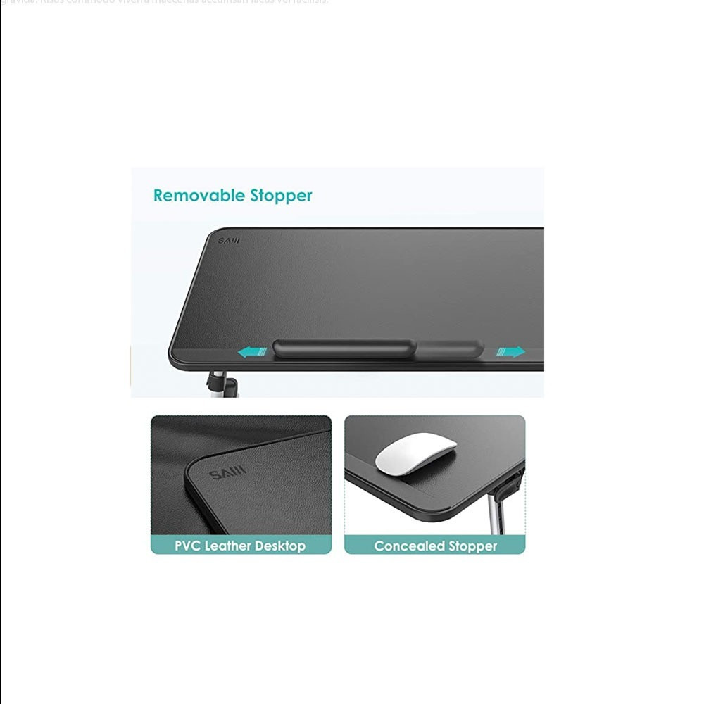 طاوله للابتوب سايجي جلد مقاس 14INCH - اسود