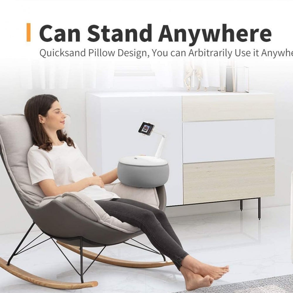 حامل للتابلت والجوال مع وساده من سايجي - رصاصي