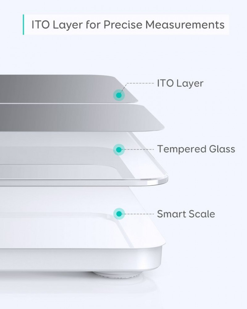 ميزان ذكي يوفي P1 رقمي لاسلكي لقياس الوزن - اسود