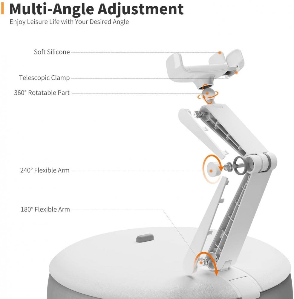حامل للتابلت والجوال مع وساده من سايجي - رصاصي