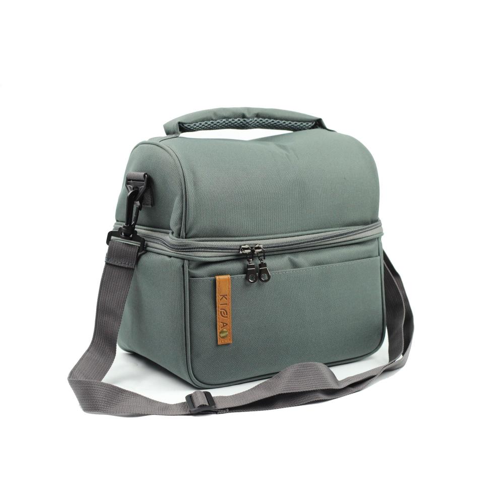 شنطة كفة لأدوات القهوة رمادي بعلامة بني