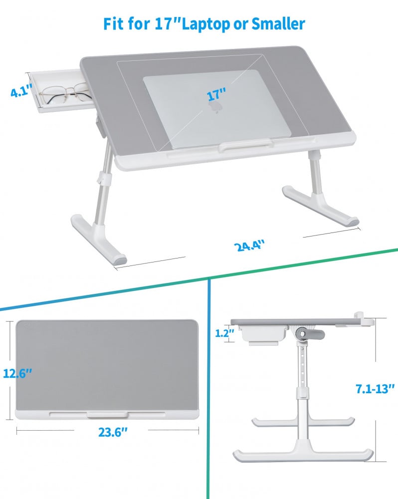 طاولة للابتوب سايجي متعدده الاستخدام - رصاصي