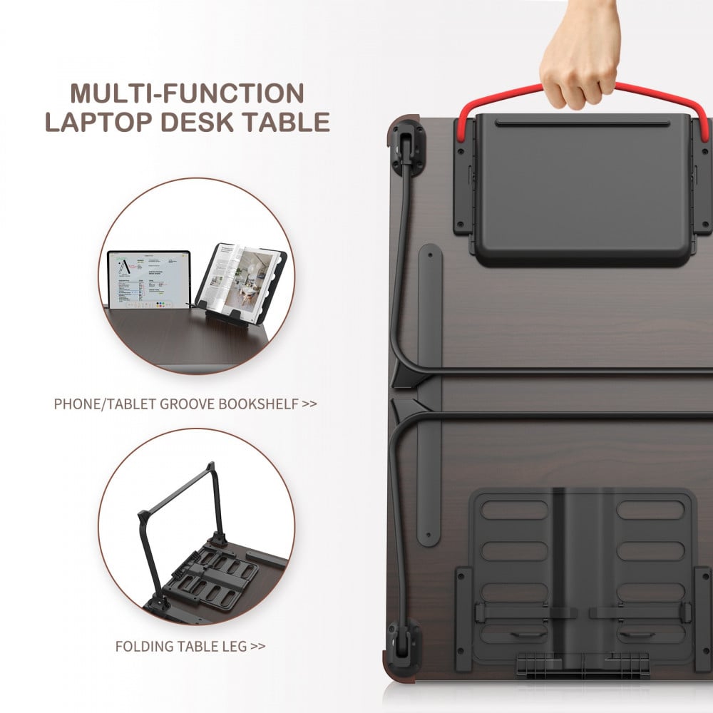 طاوله للابتوب سايجي متعدده الاستخدام - خشبي اسود
