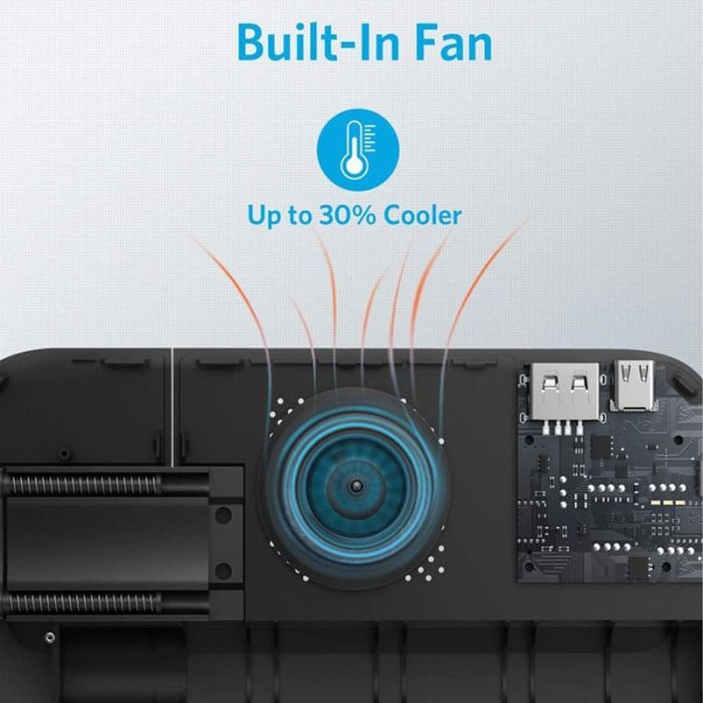 بطارية ولوحة تحكم انكر باور كور بلاي 6700 ملي امبير لأجهزة ايفون و اندرويد - اسود