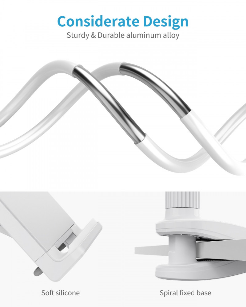 قاعدة تثبيت سايجي للجوال و للايباد على الطاوله - أبيض