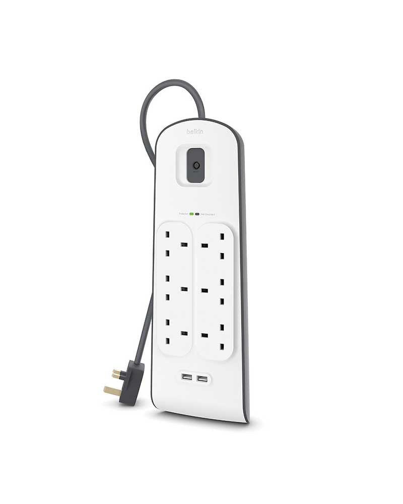 توصيلة بيلكن 6 منافذ طاقه بمنفذين USB