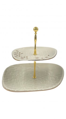 ستاند بيج بطبقتين مع مسكه ذهبيه