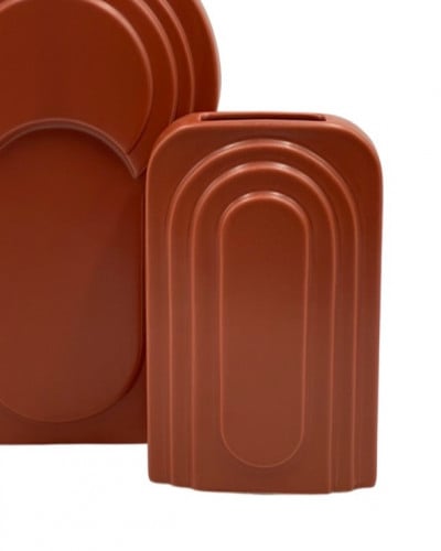 فازه سيراميك برتقالي صغير