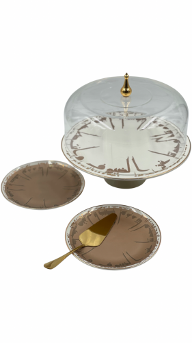 حامل كيك وصحون ملعقة