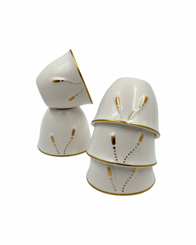 طقم 12 فناجيل قهوه عربيه باللون الابيض