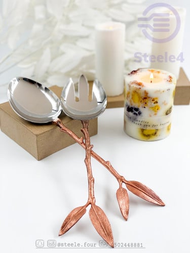 طقم شوكة وملعقة نحاس