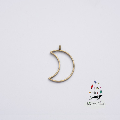 384 - تعليقة شكل هلال لون برونزي