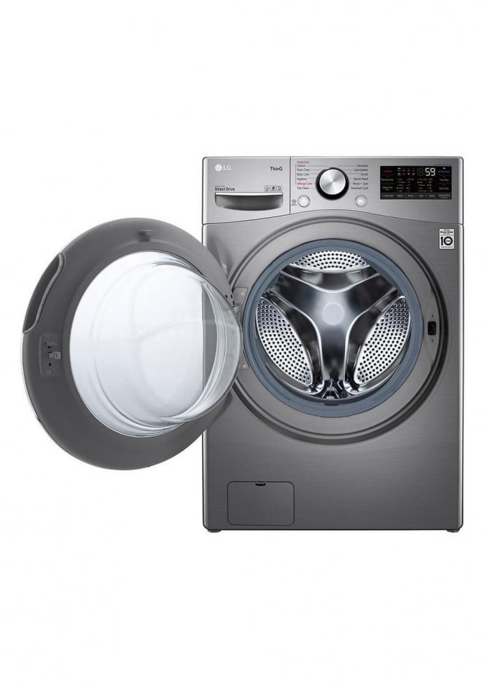 غسالة اوتوماتيك ال جي كومبو 13 كج غسيل 7 كج تجفيف تعبئة امامية سلفر