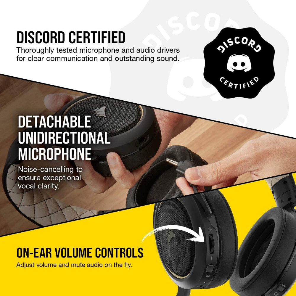 Corsair HS70 Pro Wireless Gaming Headset Cream is the