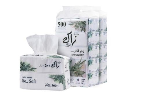 مناديل زاك 500 منديل | 10 عبوة