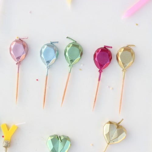 شمعة بالونة وردي فاتح | 7سم