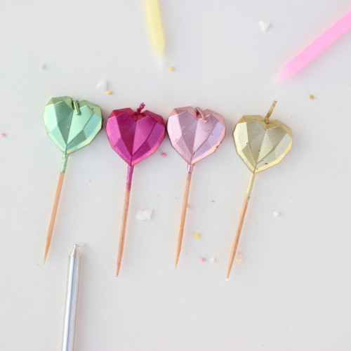 شمعة قلب سماوي | 7سم