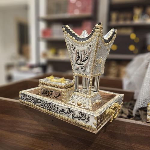طقم مبخرة 29 وصينية وعلبة للعود شامل التوصيل