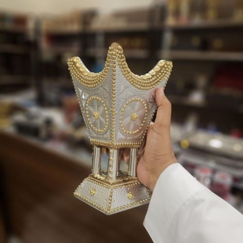 مبخرة ملكية فضي وسط