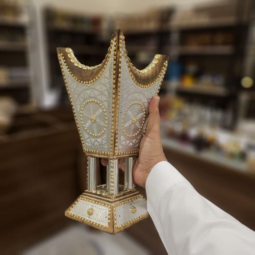 مبخرة ملكية فضي كبير جدا