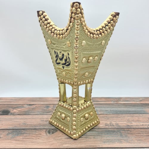مبخرة حائلية أنيقة ذهبي كبير جدا