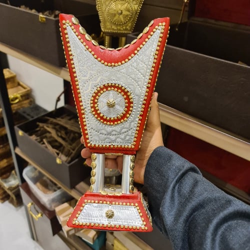 مبخرة ملكية ألمونيوم وأحمر  كبير جدا - منهل الطيب