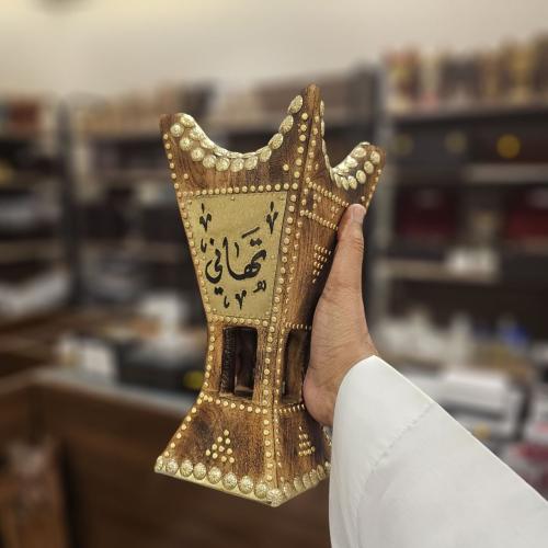 مبخرة حائلية كبير 26 سم مسمار نحاس مع كتابة الاسم