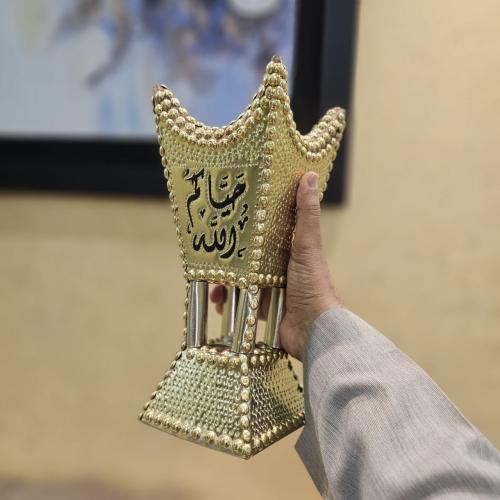 مبخرة حايلية كبير جدا حب الرمان ذهبي