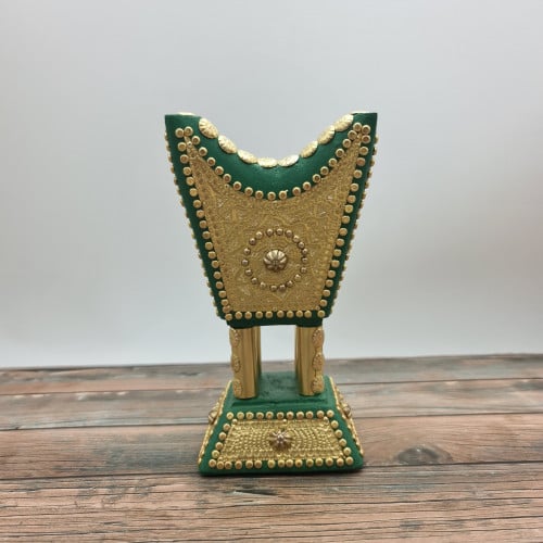 مبخرة ملكية نحاس وأخضر صغير - منهل الطيب