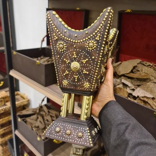 مبخرة ملكية كبير جدا دبل مسامير ورشم - منهل الطيب