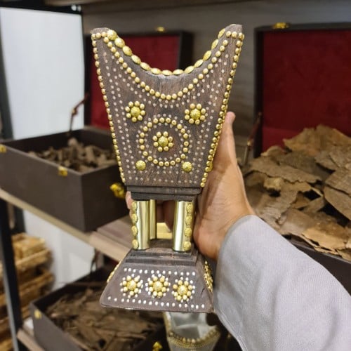 مبخرة ملكية كبير دبل مسامير ورشم - منهل الطيب