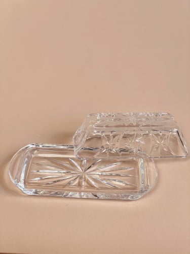 صحن زبدة زجاجي