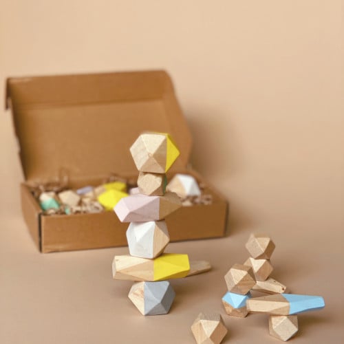 لعبة احجار الخشب لبناء التوازن