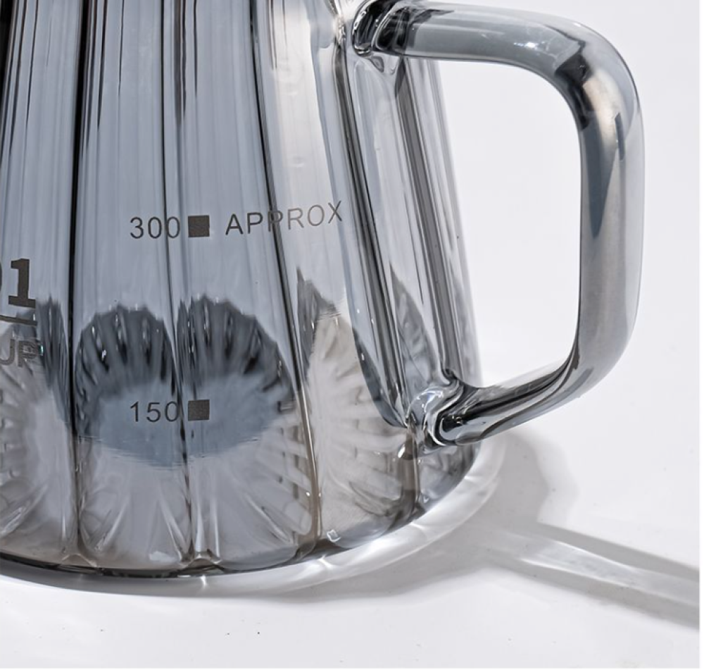 سيرفر V60 - زجاجي اسود داكن بغطا خشبي مقاس 01 - 02 | V60 Server Black