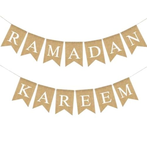 تعليقات جداريه من الخيش رمضان كريم