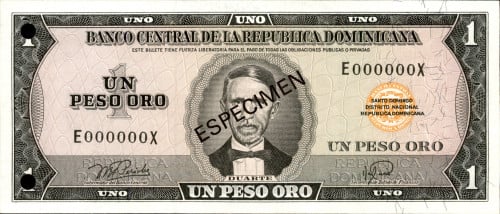 واحد بيزو نموذج الدومينيكان عام 1978م والحالة أنسر