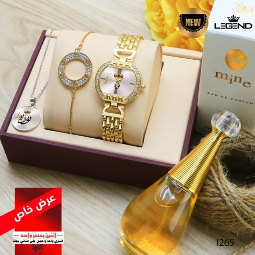 أطقم ساعات نسائية راقية مطعمة بفصوص سوارفيسكي مميز...