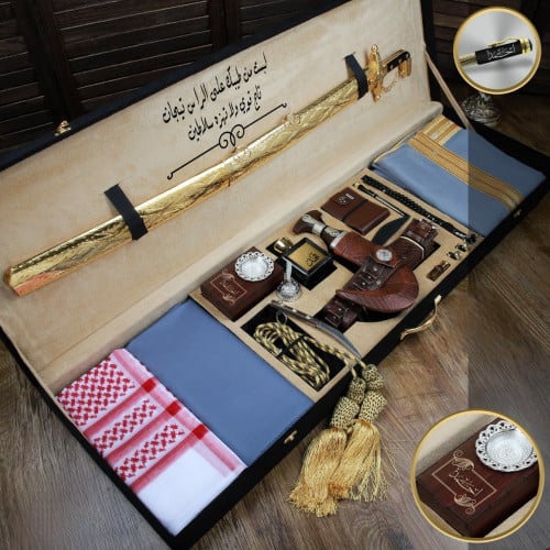 بوكس اهداء رجالي سيف قماش خنجر شماغ فخم بتصميم خاص...
