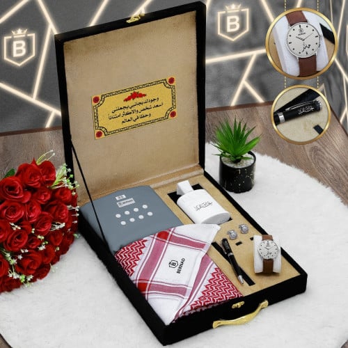هدايا طقم رجالي بوكس قماش شماغ تشكيلة مميزة تصميم...