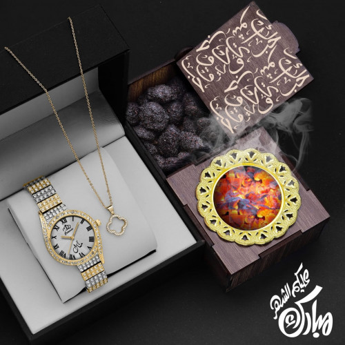 طقم ساعه رجاليه فاخره معا اكسسوارات انيقه
