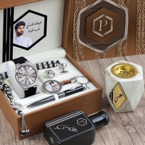 أطقم ساعات رجالية راقية مع مجموعة إكسسوارات أنيقة...