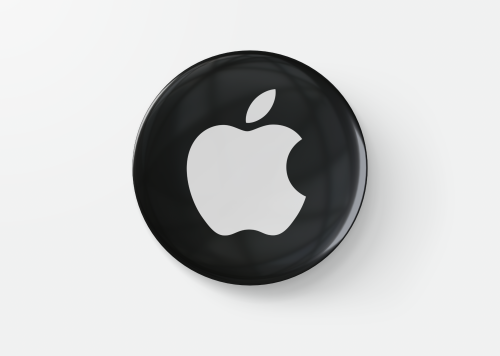 بادج شعار شركة ابل ابيض