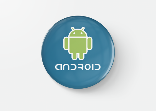 بادج شعار اندرويد باللون الاساسي
