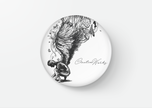 بادج شكل فني