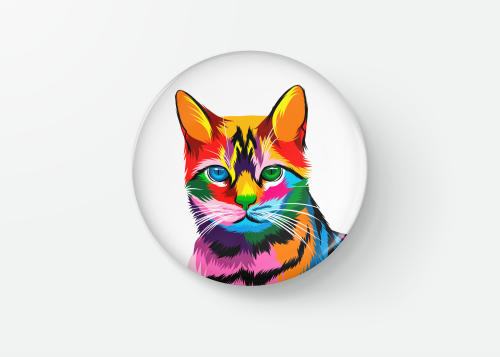 بادج قط بالوان متعددة