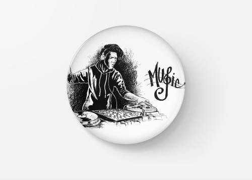 بادج شكل فني